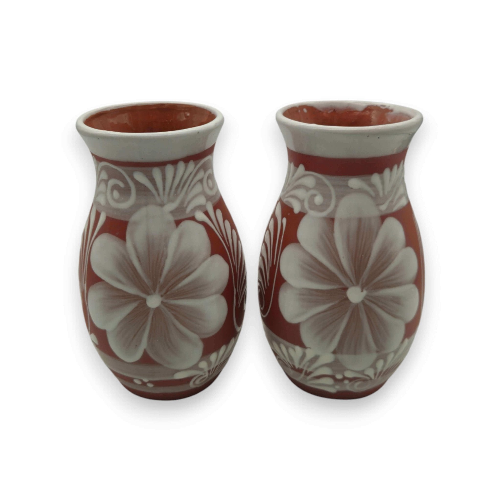 Terracotta Talavera Vase | Mexican Hand-Painted Pot Talavera Planter La Vie Bien Terracotta Talavera Vase | Mexican Hand-Painted Pot