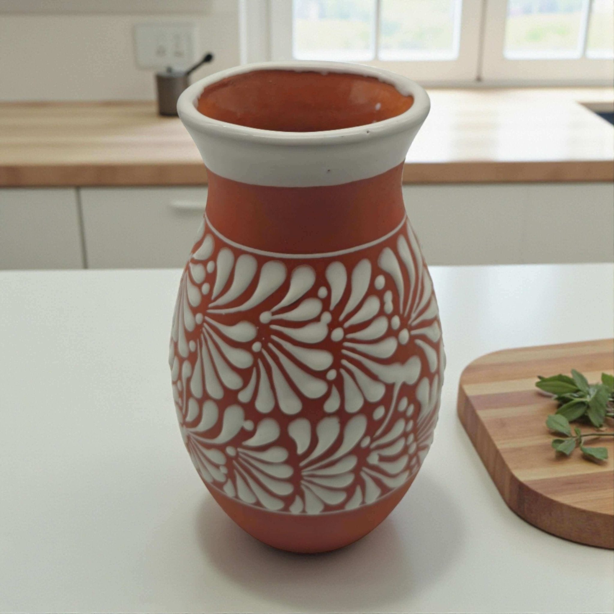 Terracotta Talavera Vase | Mexican Hand - Painted Pot Talavera Planter La Vie Bien Terracotta Talavera Vase | Mexican Hand - Painted Pot