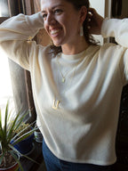 Tetris Geometric Double Strand Necklace - Brass by Fair Anita