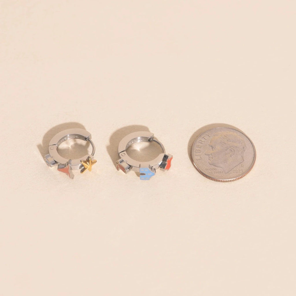 Texas 3D Huggie Hoop Earrings by Oh Clementine