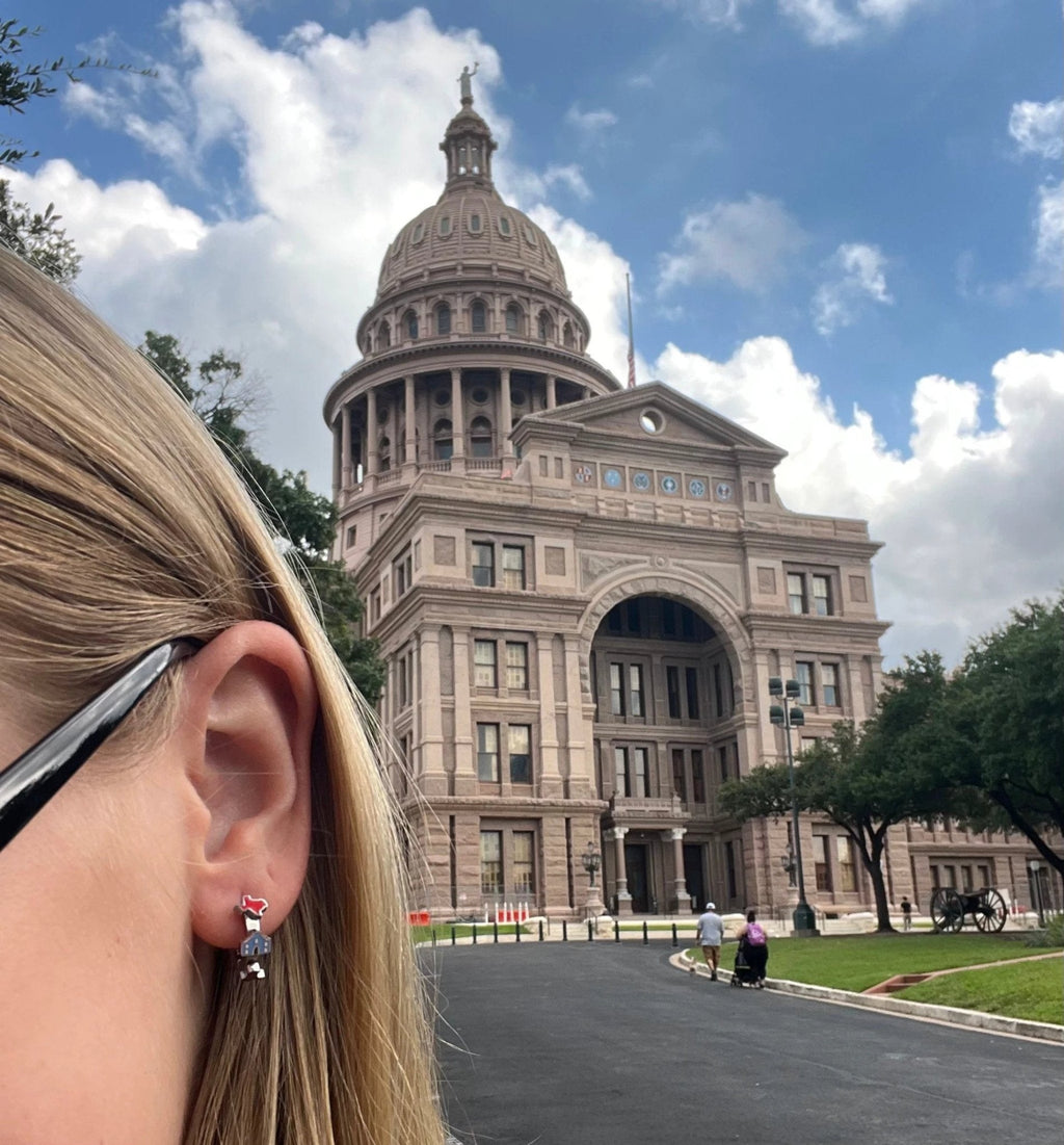 Texas 3D Huggie Hoop Earrings by Oh Clementine