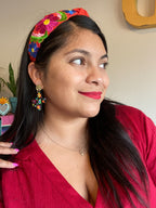 Texas Embroidered Earrings La Vie Bien Texas Embroidered
