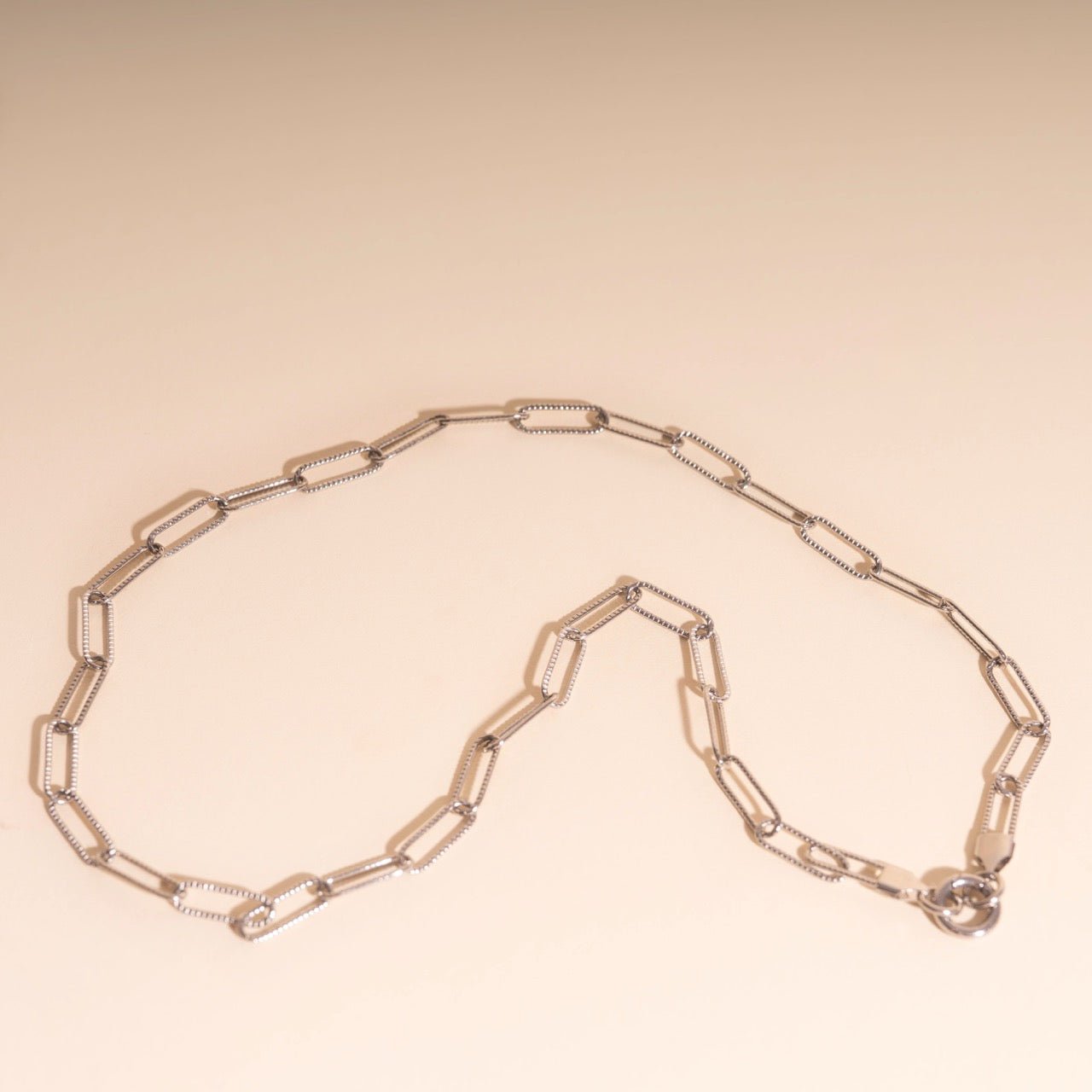 Textured Paperclip Necklace by Oh Clementine