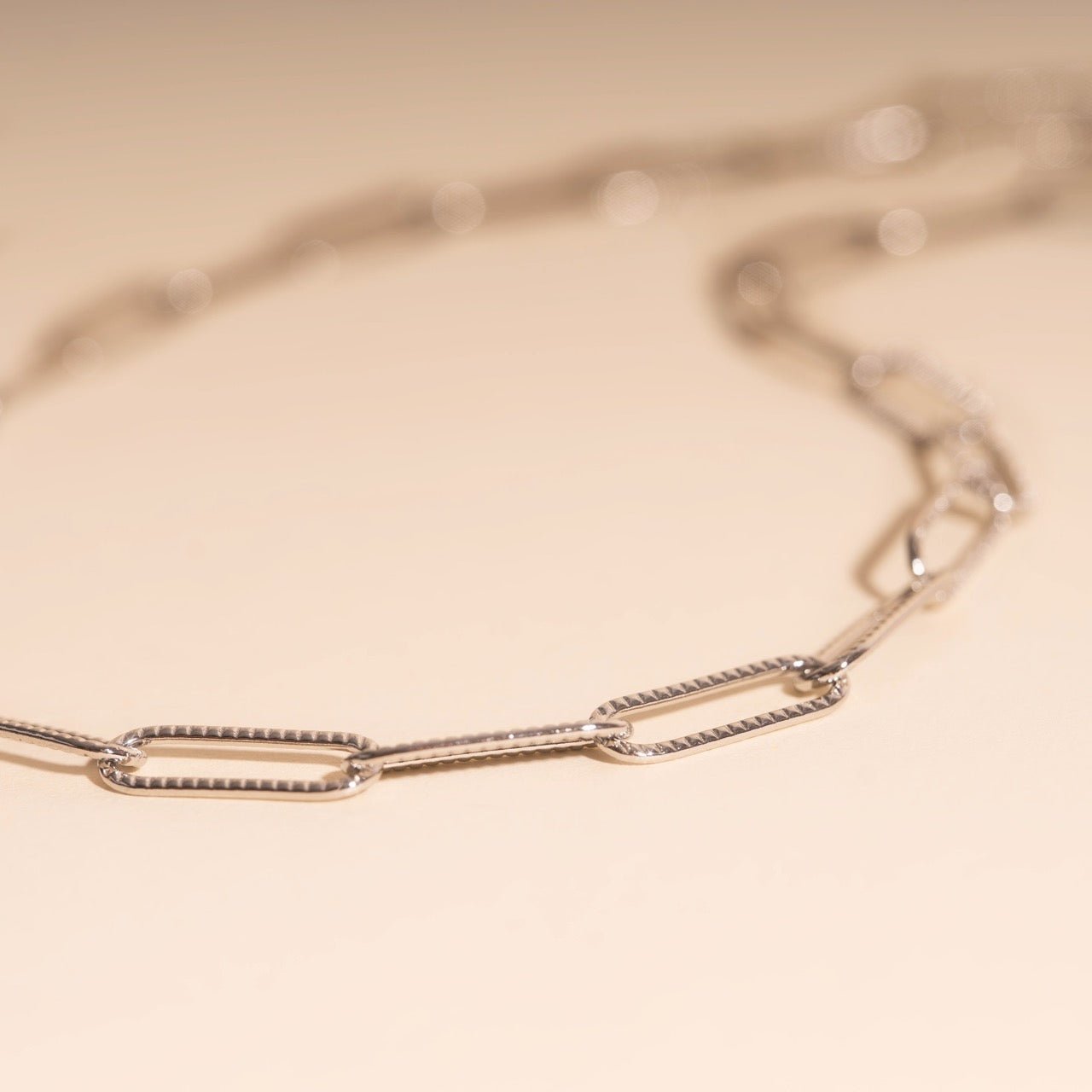 Textured Paperclip Necklace by Oh Clementine