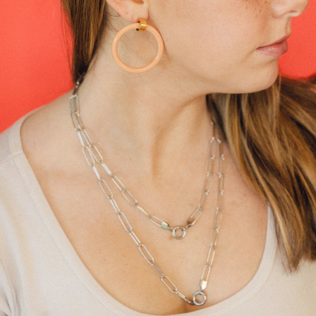 Textured Paperclip Necklace by Oh Clementine