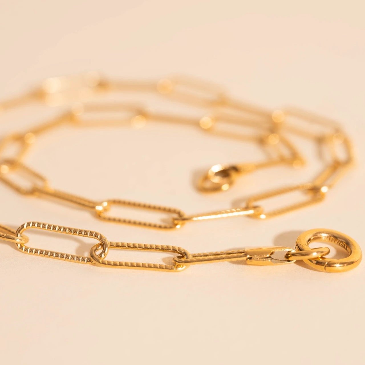 Textured Paperclip Necklace by Oh Clementine