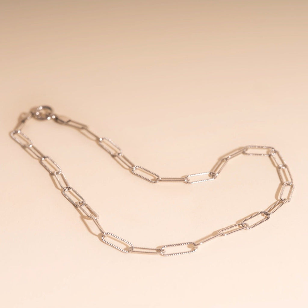 Textured Paperclip Necklace by Oh Clementine