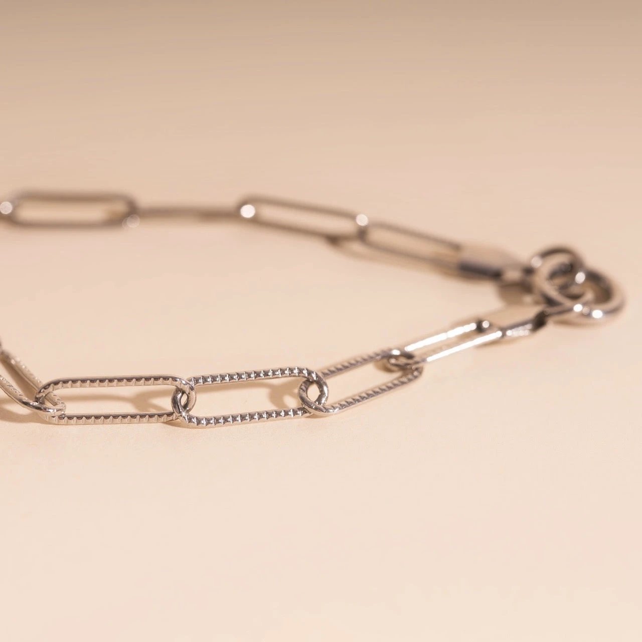 Textured Paperclip Necklace by Oh Clementine