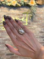 Textured Silver Dome Ring Silver Ring La Vie Bien Textured Silver Dome Ring