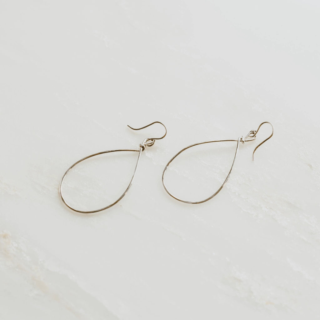 Textured Teardrop Earrings by Derive Jewelry