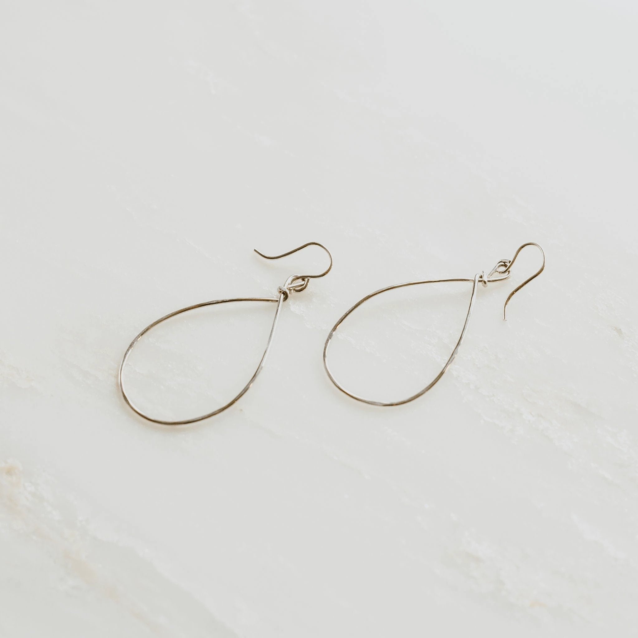 Textured Teardrop Earrings by Derive Jewelry