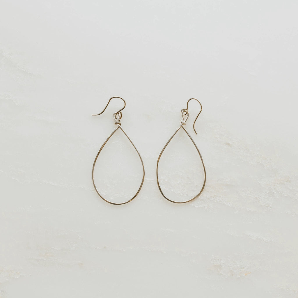 Textured Teardrop Earrings by Derive Jewelry