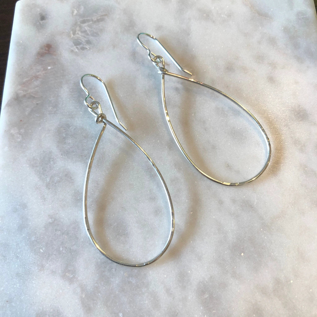Textured Teardrop Earrings by Derive Jewelry
