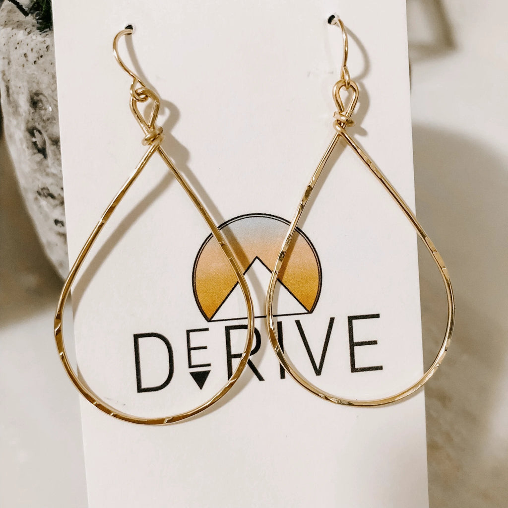 Textured Teardrop Earrings by Derive Jewelry