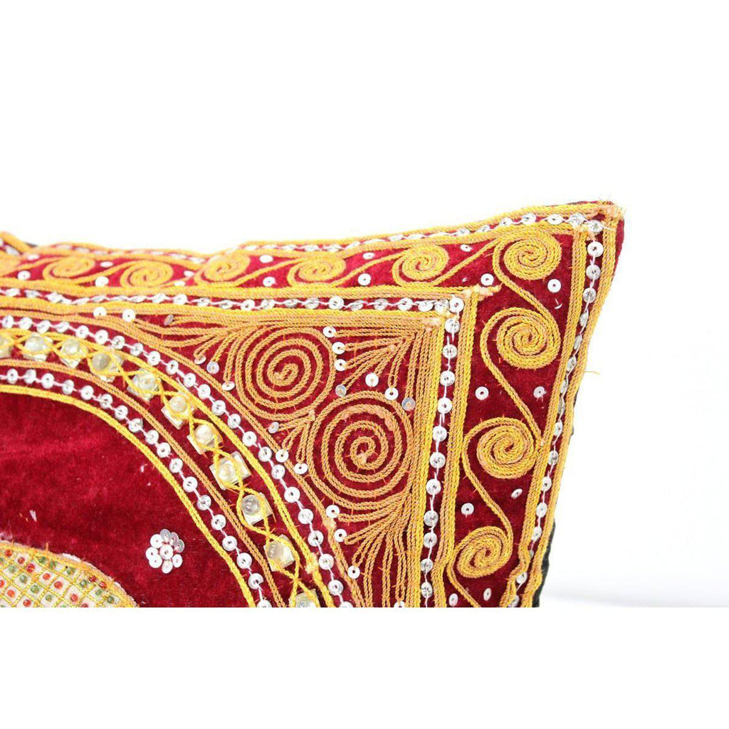Thai Elephant Embroidered Pillow Cover - Thailand Decor La Vie Bien Thai Elephant Embroidered Pillow Cover - Thailand