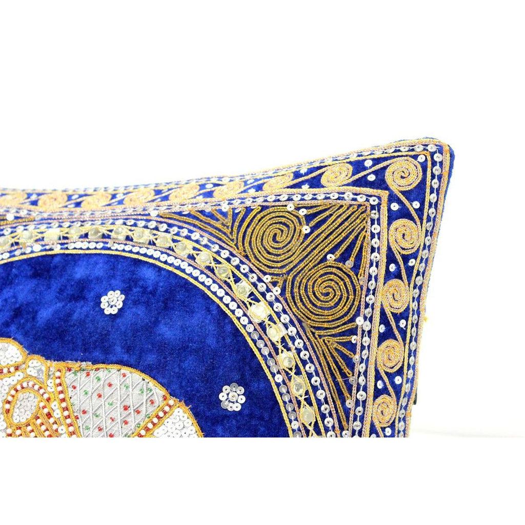Thai Elephant Embroidered Pillow Cover - Thailand Decor La Vie Bien Thai Elephant Embroidered Pillow Cover - Thailand