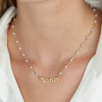 Thai Pearl Name Necklace La Vie Bien Thai Pearl Name Necklace