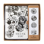 Thank You Card Set With Envelopes and Sticker Seals | Blank Inside Greeting Cards Set of 12 by The Bullish Store