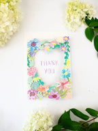 Thank you Flower Heart Lasercut Card by Ash & Rose