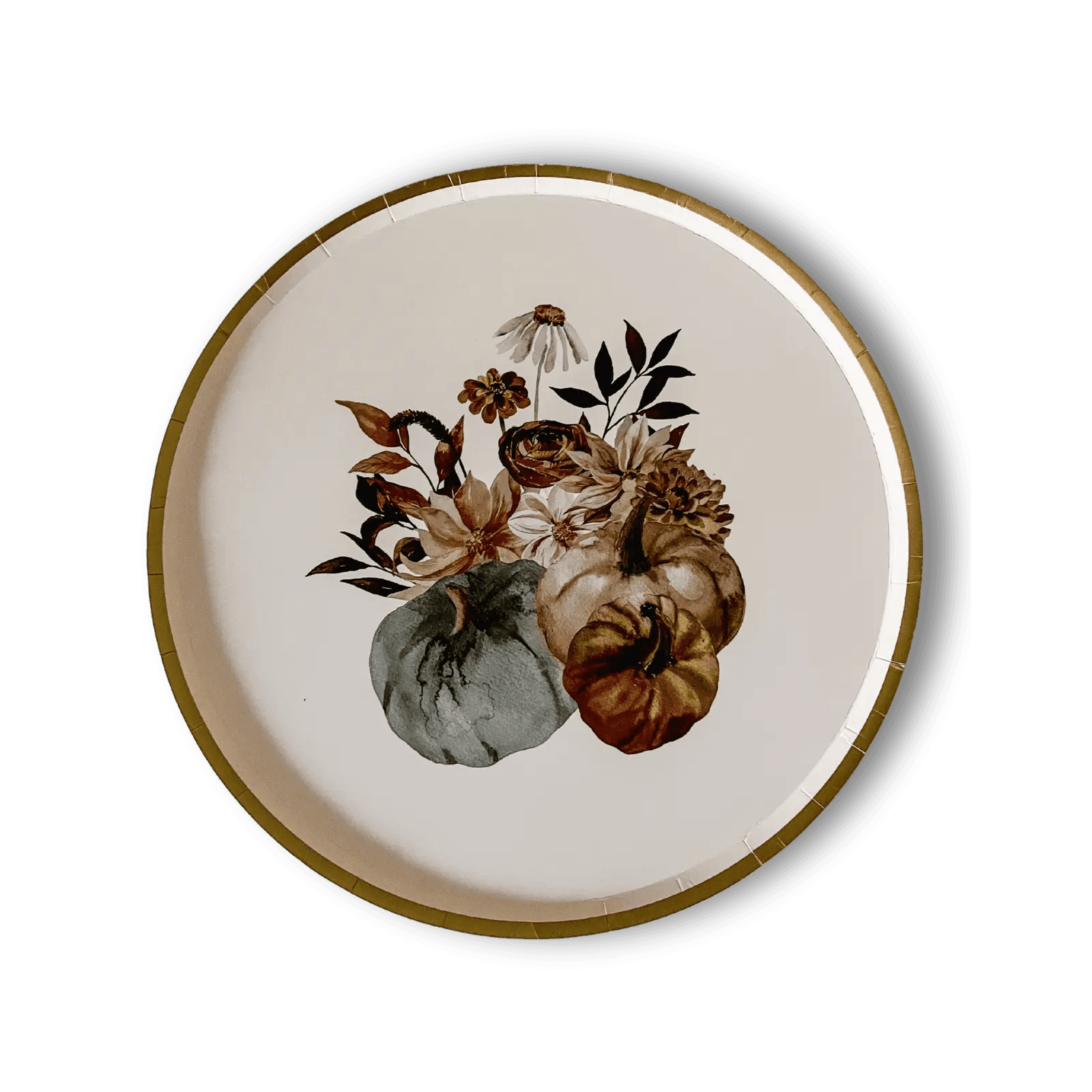 Thanksgiving Fall Pumpkin Dinner Paper Plate (8pcs) 9 Inch Plate La Vie Bien Thanksgiving Fall Pumpkin Dinner Paper Plate (8pcs)