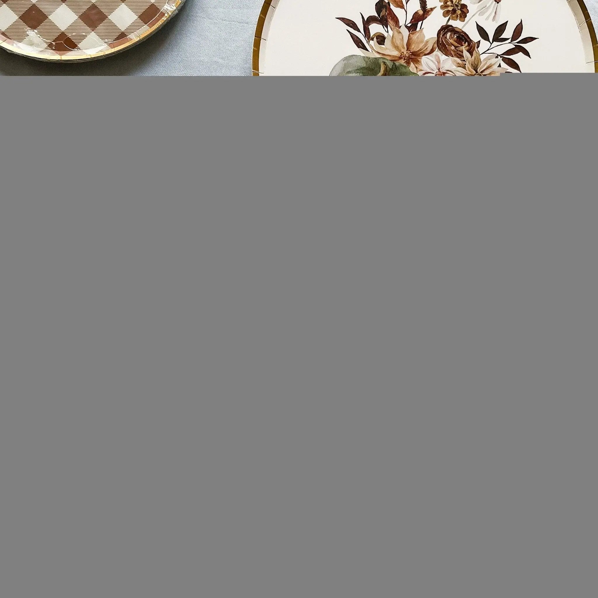 Thanksgiving Fall Pumpkin Dinner Paper Plate (8pcs) 9 Inch Plate La Vie Bien Thanksgiving Fall Pumpkin Dinner Paper Plate (8pcs)