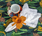 Thanksgiving Orchid Handwoven Iraca Napkin Ring by MacondoForever