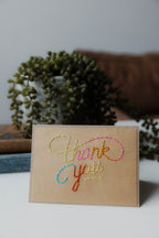 Thank You Script Greeting Cards