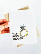 That Rock Though Funny Engagement Card Engagement Ring Card by Five Dot Post