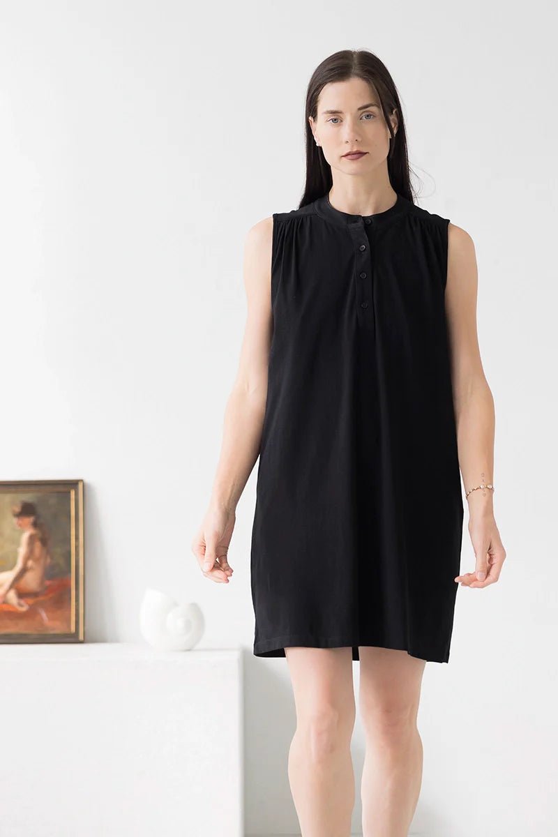 The Aisha Cotton Mini Lounge Dress NIGHTSHIRTS La Vie Bien The Aisha Cotton Mini Lounge Dress