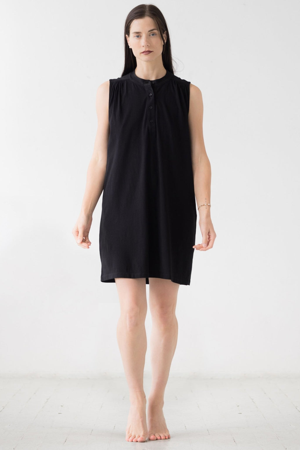 The Aisha Cotton Mini Lounge Dress NIGHTSHIRTS La Vie Bien The Aisha Cotton Mini Lounge Dress