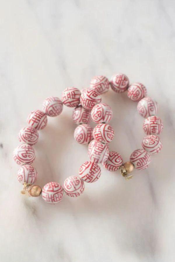 The Barre Bracelet in Red by TheTinyTassel