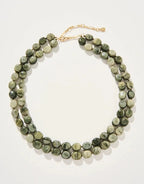 The Bluff Necklace 18" Silver Leaf Jasper Jewelry La Vie Bien The Bluff Necklace 18" Silver Leaf Jasper