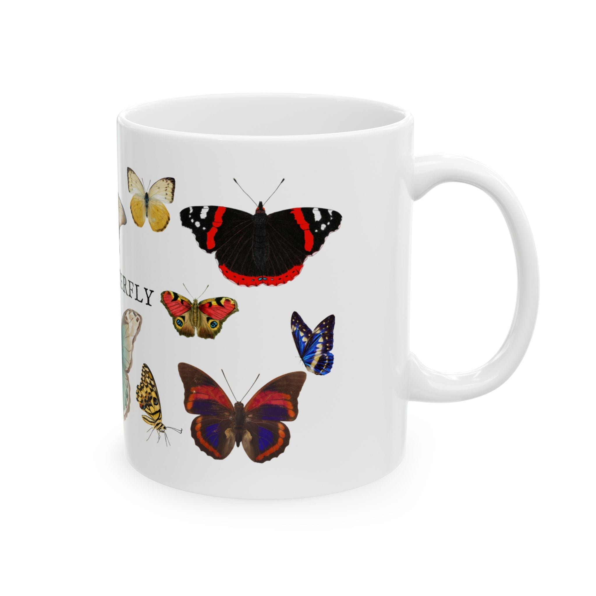 The butterfly Vintage Style Ceramic Mug, Colorful insect Design, 11oz and 15oz Mug La Vie Bien The butterfly Vintage Style Ceramic Mug, Colorful insect Design, 11oz and 15oz