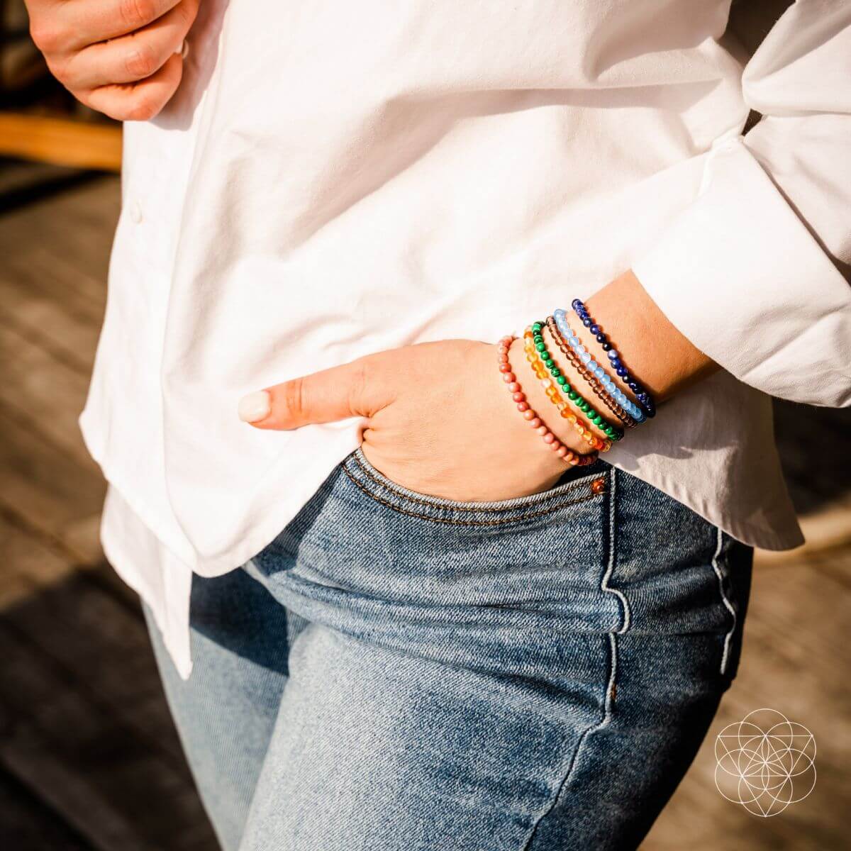 The Chakra-Balancing Bracelets Set by Conscious Items