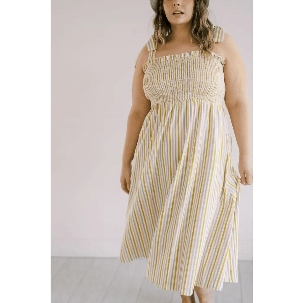 The Day Dress in Multi - Stripe