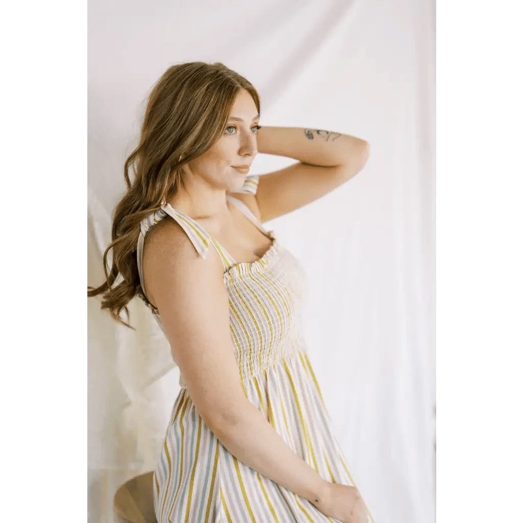 The Day Dress in Multi - Stripe