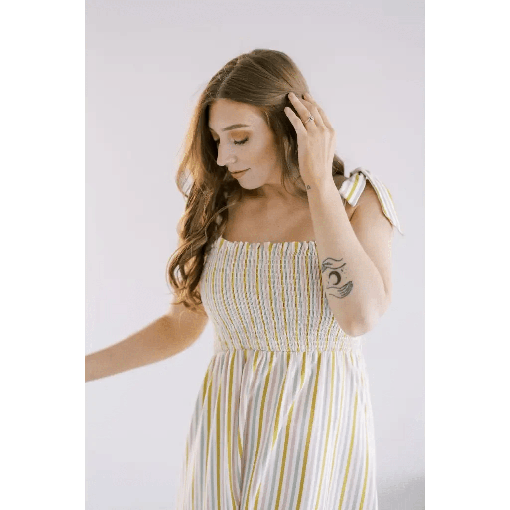 The Day Dress in Multi - Stripe
