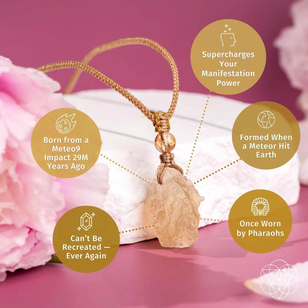 The Destiny Relic – Libyan Desert Glass Pendant by Conscious Items