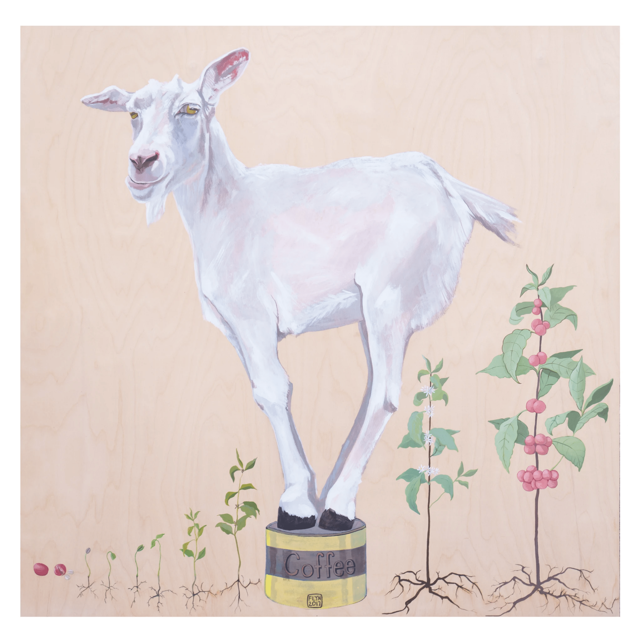 The Discoverer Goat Sticker by FLYNhats