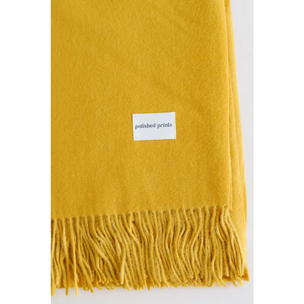 Mustard Yellow Essential Wool Blend Scarf