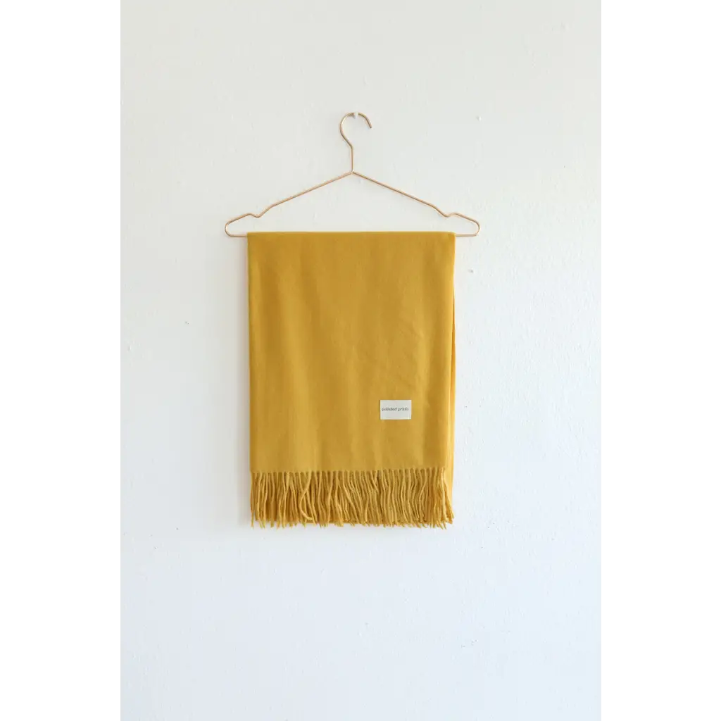 Mustard Yellow Essential Wool Blend Scarf