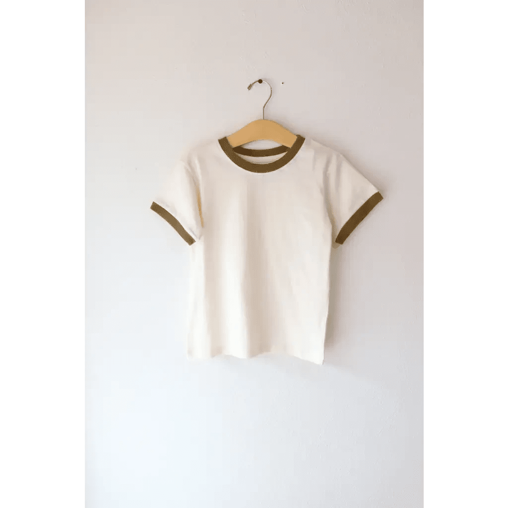 The Everyday Ringer Tee for Kids in Brown by Polished Prints