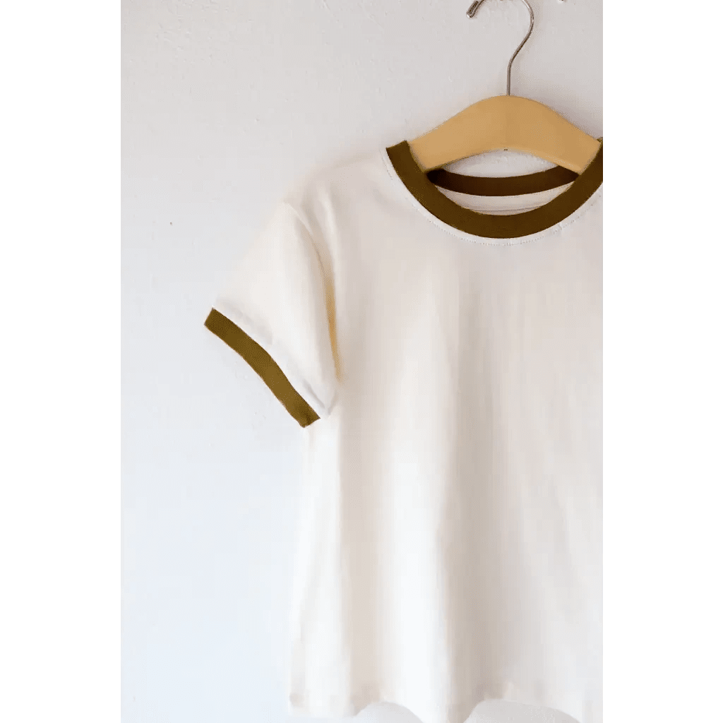 The Everyday Ringer Tee for Kids in Brown by Polished Prints