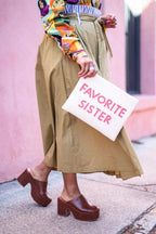 The Favorite Sister Canvas Clutch by TheTinyTassel