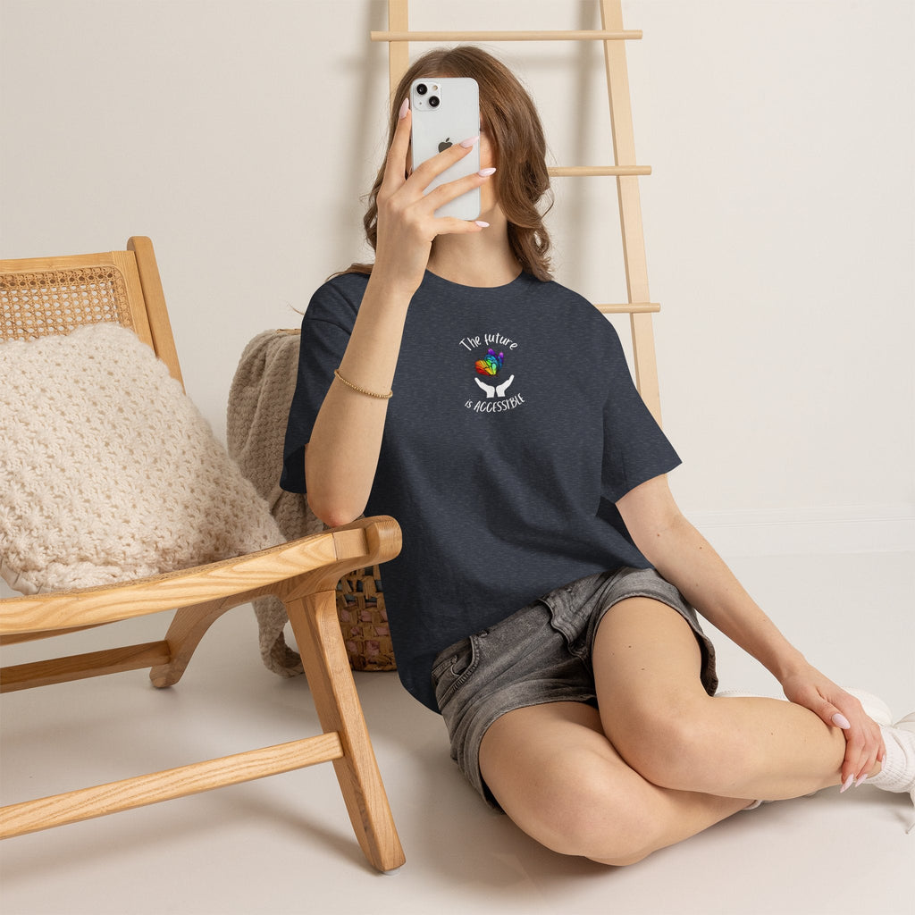 The Future Is Accessible T-Shirt, Disability Pride Awareness Accessible Equality Tee with Rainbow Butterfly T-Shirt La Vie Bien The Future Is Accessible T-Shirt, Disability Pride Awareness Accessible Equality Tee with Rainbow Butterfly