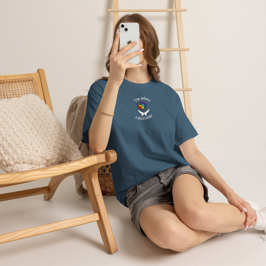 The Future Is Accessible T-Shirt, Disability Pride Awareness Accessible Equality Tee with Rainbow Butterfly T-Shirt La Vie Bien The Future Is Accessible T-Shirt, Disability Pride Awareness Accessible Equality Tee with Rainbow Butterfly