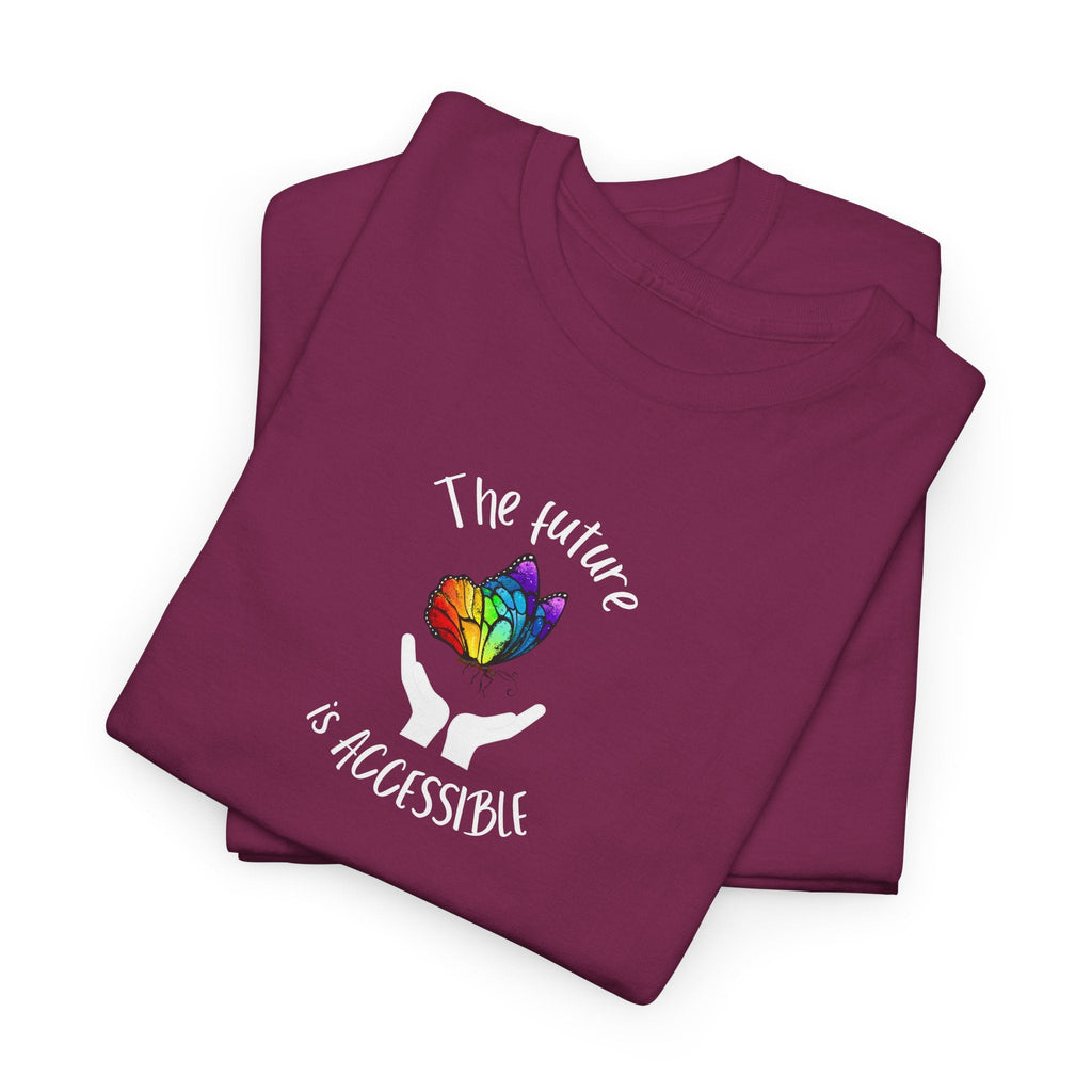 The Future Is Accessible T-Shirt, Disability Pride Awareness Accessible Equality Tee with Rainbow Butterfly T-Shirt La Vie Bien The Future Is Accessible T-Shirt, Disability Pride Awareness Accessible Equality Tee with Rainbow Butterfly