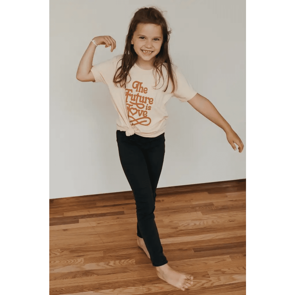 The Future is Love Graphic T-Shirt for Kids by Polished Prints