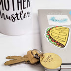 THE FUTURE IS VEGAN Brass Disc Keychain Key Chain La Vie Bien THE FUTURE IS VEGAN Brass Disc Keychain