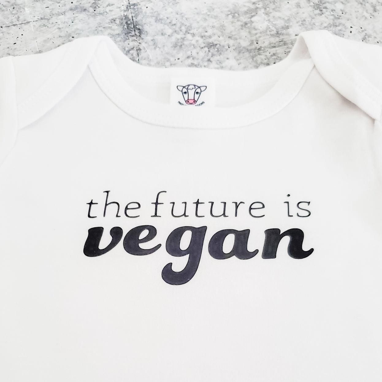 THE FUTURE IS VEGAN Short Sleeve Baby Bodysuit OR Toddler Tee Kids' Clothes La Vie Bien THE FUTURE IS VEGAN Short Sleeve Baby Bodysuit OR Toddler Tee